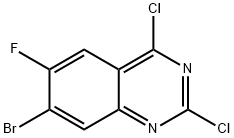 2,4-dichloro-6-fluoro-7-bromoquinazoline 结构式