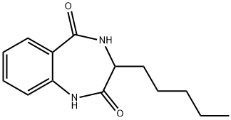 3-Pentyl-3,4-dihydro-1H-benzo[e][1,4]diazepine-2,5-dione 结构式