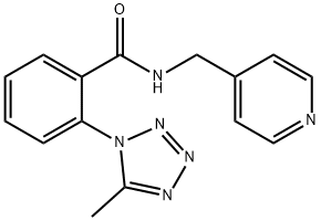 2-(5-methyl-1H-tetrazol-1-yl)-N-(pyridin-4-ylmethyl)benzamide 结构式