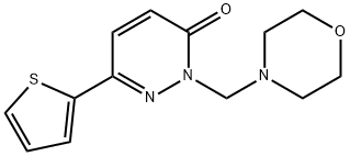 2-(morpholin-4-ylmethyl)-6-(thiophen-2-yl)pyridazin-3(2H)-one 结构式