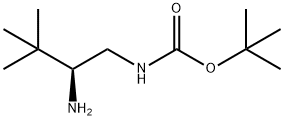 (S)-(2-氨基-3,3-二甲基-叔丁基)氨基甲酸叔丁酯 结构式