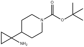 4-(1-氨基-环丙基)-哌啶-1-羧酸叔丁酯 结构式