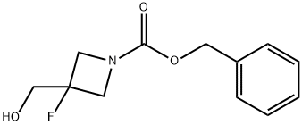 1-Azetidinecarboxylic acid, 3-fluoro-3-(hydroxymethyl)-, phenylmethyl ester 结构式