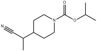 4-(1-氰基乙基)哌啶-1-甲酸异丙酯 结构式