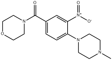 [4-(4-methylpiperazin-1-yl)-3-nitrophenyl]-morpholin-4-ylmethanone 结构式