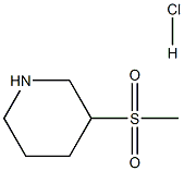 3-(methylsulfonyl)piperidine hydrochloride 结构式