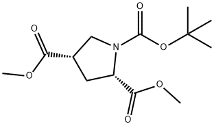 (2S,4S)-1-(叔丁氧羰基)-4-(甲氧基甲基)-吡咯烷-2-羧酸 结构式