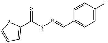 N'-[(E)-(4-fluorophenyl)methylidene]thiophene-2-carbohydrazide 结构式