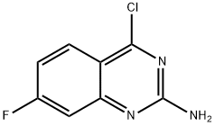 4-氯-7-氟-2-喹唑啉胺 结构式