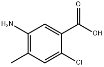 5-氨基-2-氯-4-甲基苯甲酸 结构式