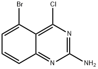 4-氯-5-溴-2-喹唑啉胺 结构式