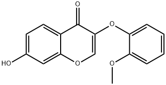 7-hydroxy-3-(2-methoxyphenoxy)-4H-chromen-4-one 结构式