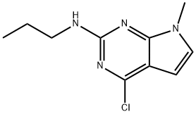 4-Chloro-7-methyl-N-propyl-7H-pyrrolo[2,3-d]pyrimidin-2-amine 结构式