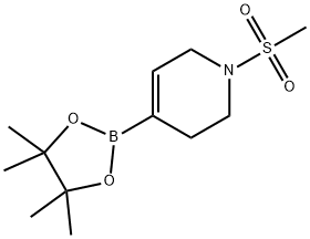 1-METHANESULFONYL-4-(TETRAMETHYL-1,3,2-DIOXABOROLAN-2-YL)-1,2,3,6-TETRAHYDROPYRIDINE 结构式