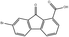 7-bromo-9-oxo-fluorene-1-carboxylic acid 结构式