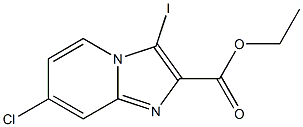 7-氯-3-碘咪唑并[1,2-A]吡啶-2-羧酸乙酯 结构式