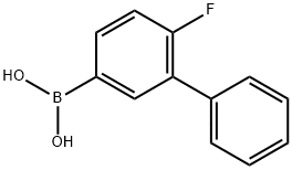 2-氟-联苯-5-基硼酸 结构式