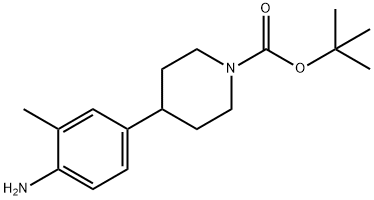 tert-butyl 4-(4-amino-3-methylphenyl)piperidine-1-carboxylate 结构式