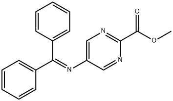 methyl 5-(diphenylmethyleneamino)pyrimidine-2-carboxylate 结构式