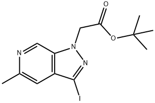 2-(3-碘-5-甲基-1H-吡唑并[3,4-C]吡啶-1-基)乙酸盐 叔丁酯 结构式