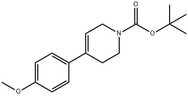 tert-butyl 4-(4-methoxyphenyl)-5,6-dihydropyridine-1(2H)-carboxylate 结构式