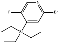 2-溴-5-氟-4-(三乙基甲硅烷基)吡啶 结构式