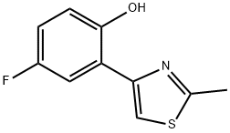 4-Fluoro-2-(2-methylthiazol-4-yl)phenol 结构式