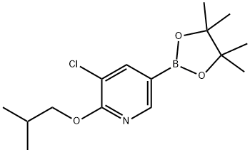 3-氯-2-异丙氧基吡啶-5-硼酸酯 结构式
