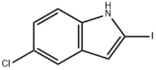 2-碘-5-氯吲哚 结构式