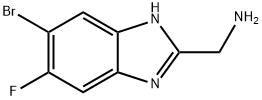 (5-溴-6-氟-1H-苯并[D]咪唑-2-基)甲胺 结构式