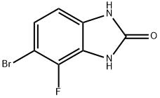 5-Bromo-4-fluoro-1,3-dihydro-benzoimidazol-2-one 结构式