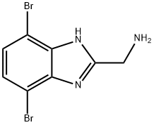 (4,7-dibromo-1H-1,3-benzodiazol-2-yl)methanamine 结构式