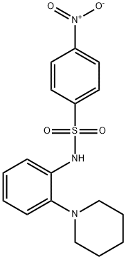 4-硝基-N-[2-(1-哌啶基)苯基]苯磺酰胺 结构式