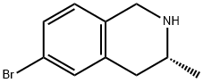 (R)-6-溴-3-甲基-1,2,3,4-四氢异喹啉 结构式