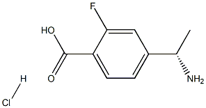 (S)-4-(1-氨基乙基)-2-氟苯甲酸盐酸盐 结构式