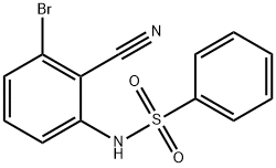 N-(3-BROMO-2-CYANOPHENYL)-BENZENESULFONAMIDE 结构式