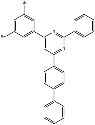 4-(4-联苯)-6-(3,5-二溴苯基)-2-苯基嘧啶 结构式