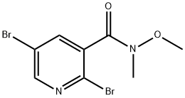 2,5-二溴-N-甲氧基-N-甲基烟酰胺 结构式
