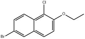 1-氯-6-溴-2-萘乙醚 结构式