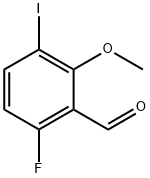 6-氟-3-碘-2-甲氧基苯甲醛 结构式