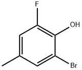 2-溴-6-氟-4-甲基苯酚 结构式