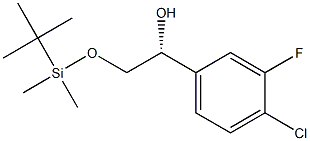 (R)-2 - ((叔丁基二甲基甲硅烷)氧基)-1-(4-氯-3-氟苯基)乙醇 结构式