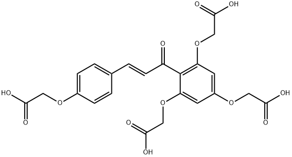 2,2',2''-[[2-[(2E)-3-[4-(羧基甲氧基)苯基]-1-氧代-2-丙烯-1-基]-1,3,5-苯三基]三(氧基)]三乙酸 结构式