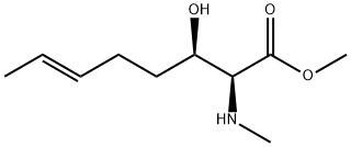 甲基(2S,3R,6E)-3-羟基-2-(甲基氨基)-6-辛烯酸 结构式