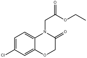 Ethyl 2-(7-chloro-3-oxo-2H-benzo[b][1,4]oxazin-4(3H)-yl)acetate 结构式