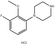 1-(3-氟-2-甲氧基苯基)哌嗪盐酸盐 结构式