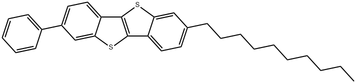 2-癸基-7-苯基[1]苯并噻吩并[3,2-B][1]苯并噻吩 结构式