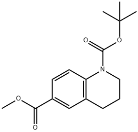 1-叔丁基 6-甲基 3,4-二氢喹啉-1,6(2H)-二羧酸酯 结构式
