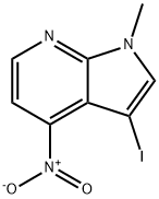 1-甲基-3-碘-4-硝基-1H-吡咯并[2,3-B]吡啶 结构式