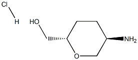 ((2S,5R)-5-aminotetrahydro-2H-pyran-2-yl)methanol hydrochloride 结构式